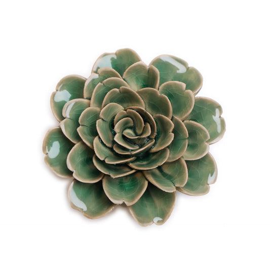 Ceramic Wallflower Pastel Green Tea Rose (Top) - Chrysler Museum Shop