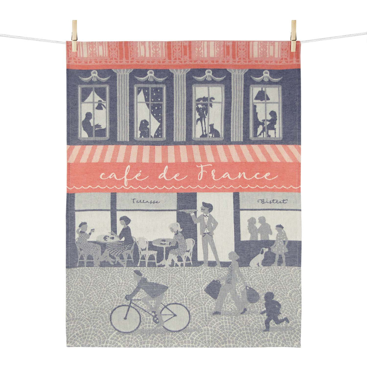 Französisches Geschirrtuch: Café de France