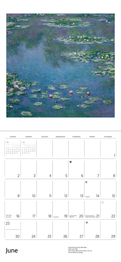 Calendario de pared Claude Monet 2024