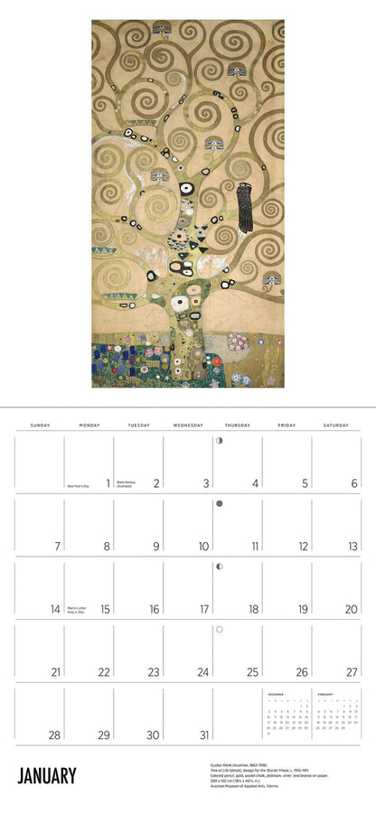 Gustav Klimt Wandkalender 2024