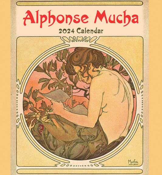 Calendario de pared 2024 de Alphonse Mucha