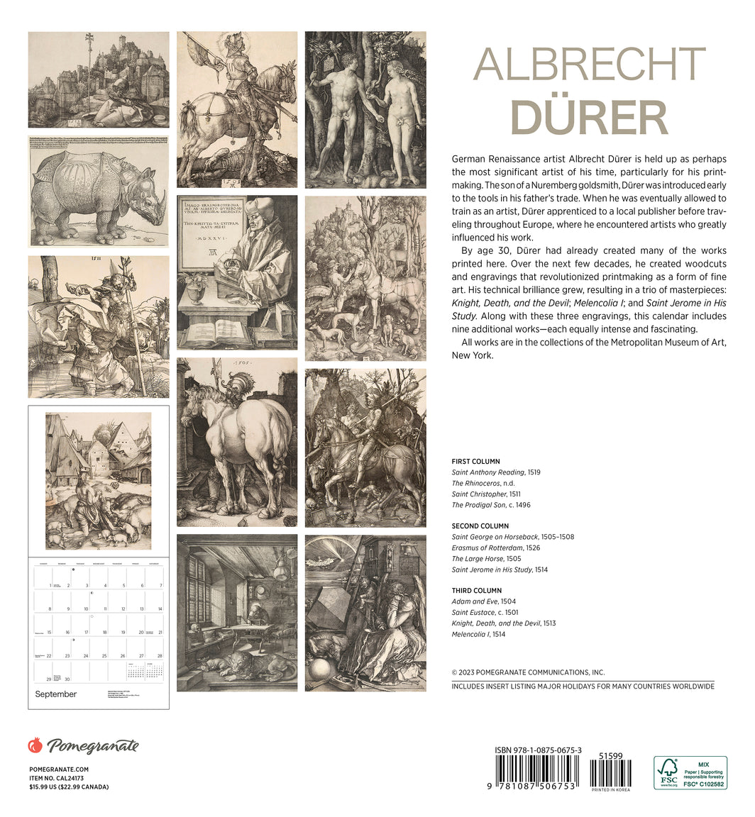 Albrecht Dürer 2024 Wandkalender