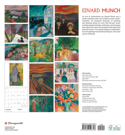 Calendario de pared Edvard Munch 2024