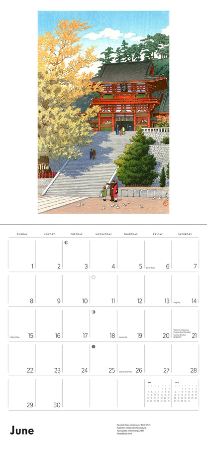 Kawase Hasui 2025 Wall Calendar June - Chrysler Museum Shop