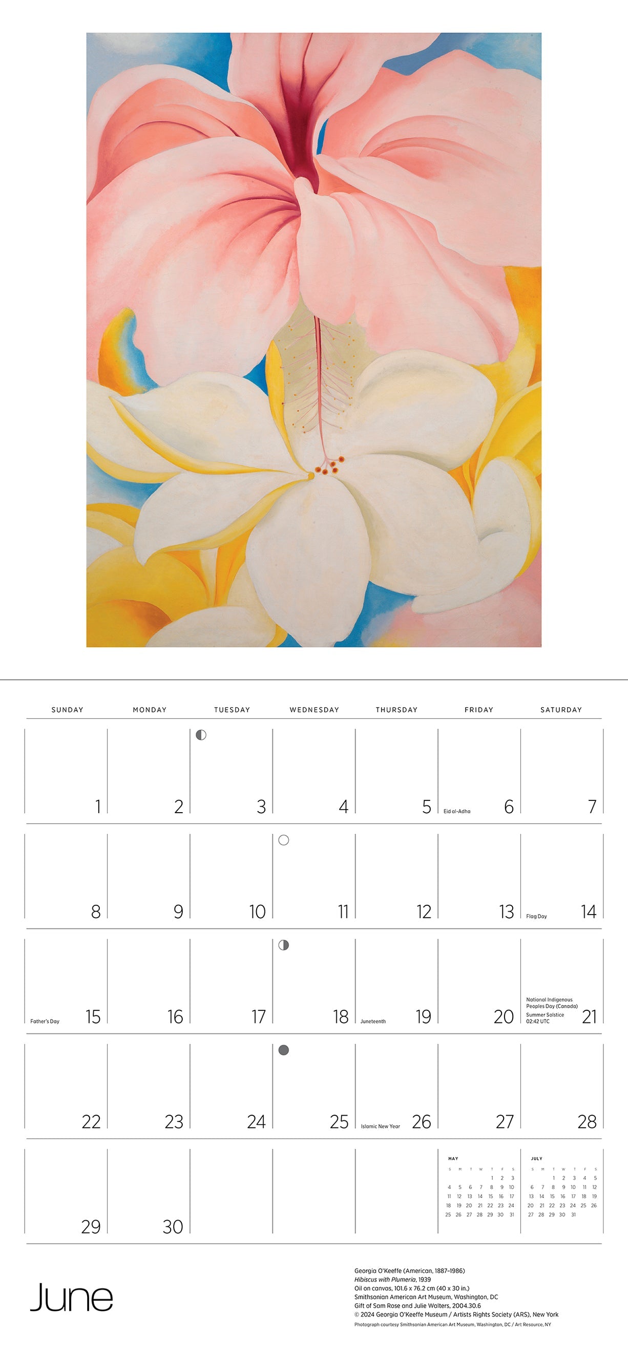 Georgia O'Keeffe Wandkalender 2024