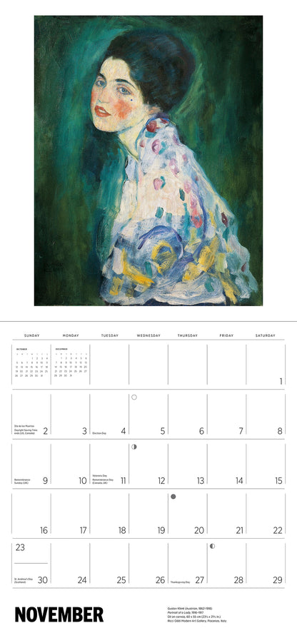 Gustav Klimt 2025 Wall Calendar - Chrysler Museum Shop