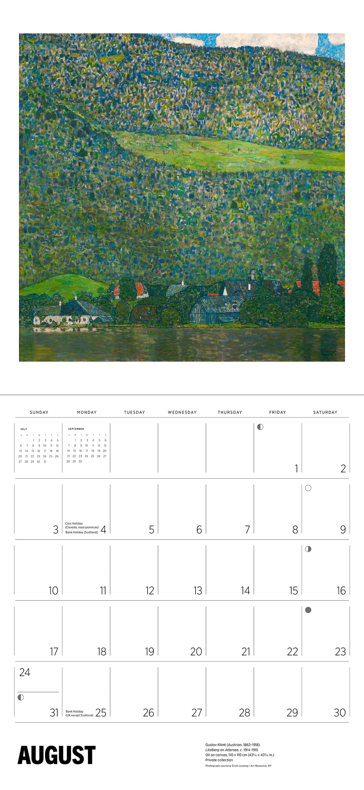 Gustav Klimt 2025 Wall Calendar - Chrysler Museum Shop