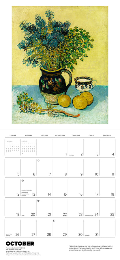 Vincent van Gogh 2025 Wall Calendar October