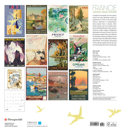 France: Vintage Travel Posters 2025 Wall Calendar - Chrysler Museum Shop