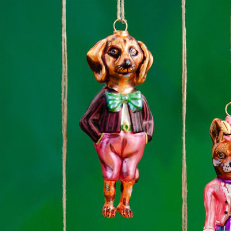 Natalié Lété Glass Dog Ornaments