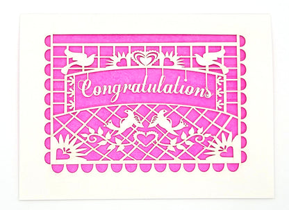 Papel Picado Greeting Card: Congratulations