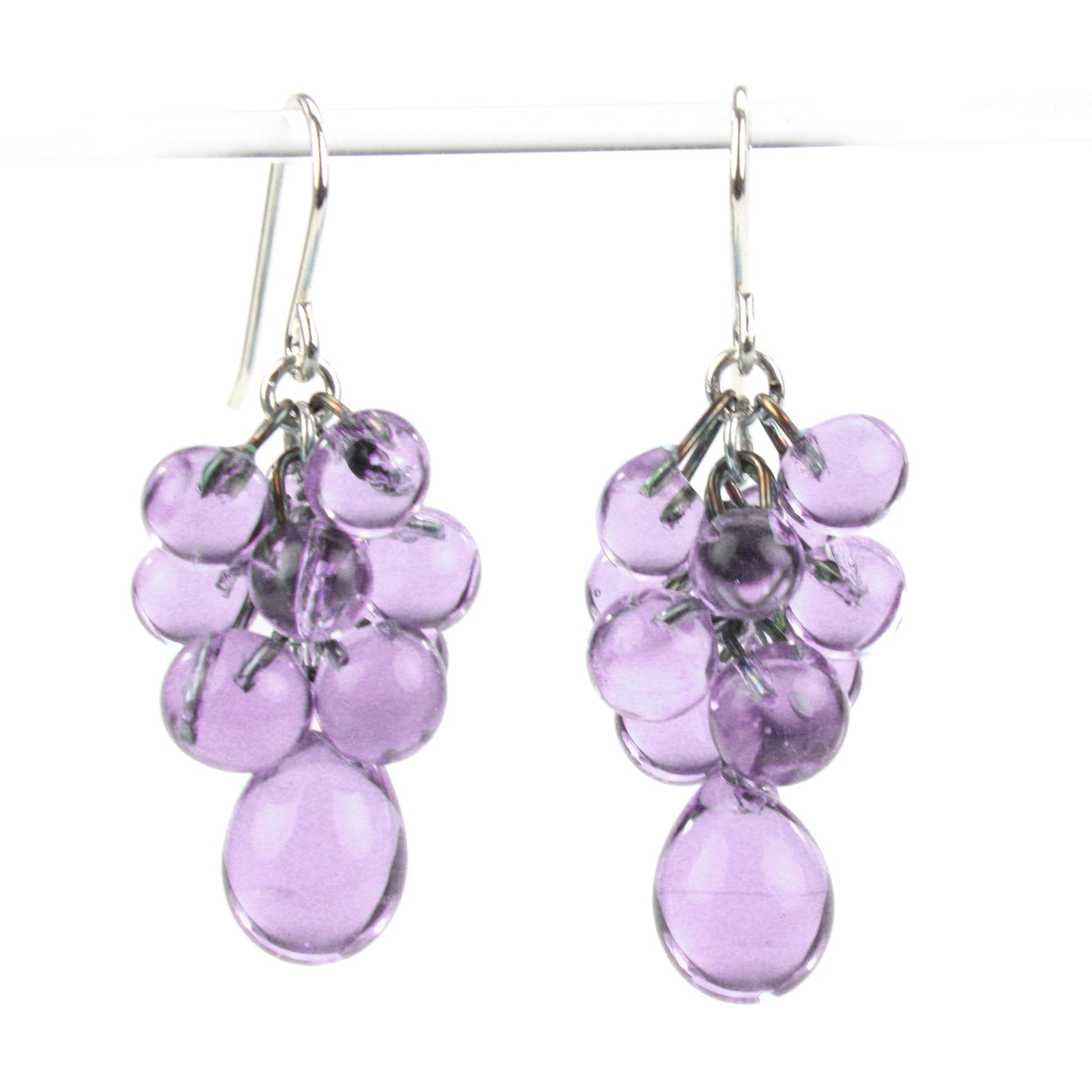 Chroma Earrings: Color-changing Purple/Light Blue - Chrysler Museum Shop