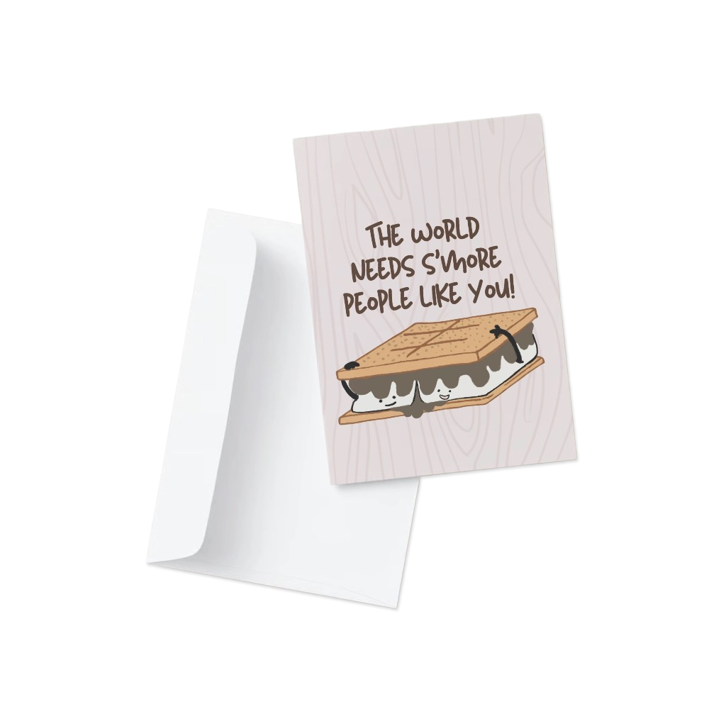 Funny greeting card and envelope.