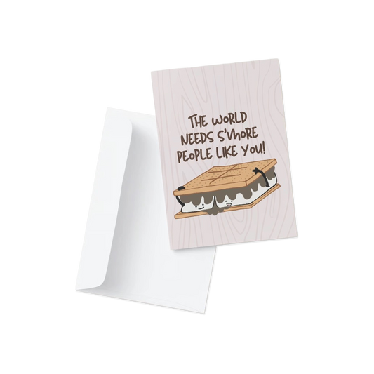 Funny greeting card and envelope.