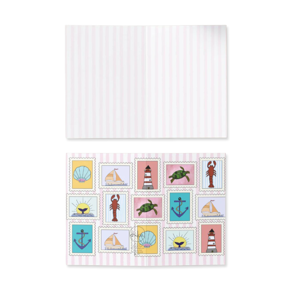 Coastal Stamps Blank Note Card