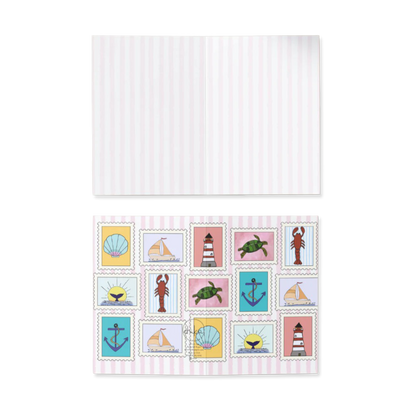Coastal Stamps Blank Note Card