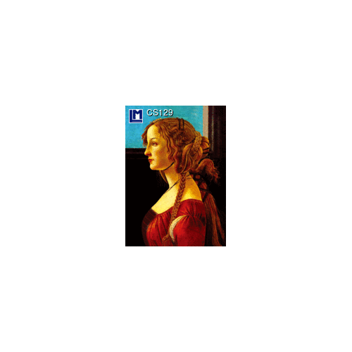 Lenticular Postcard: Botticelli (Profile Portrait of a Young Woman)