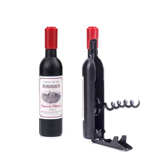 Bordeaux Wine Bottle Magnetic Corkscrew