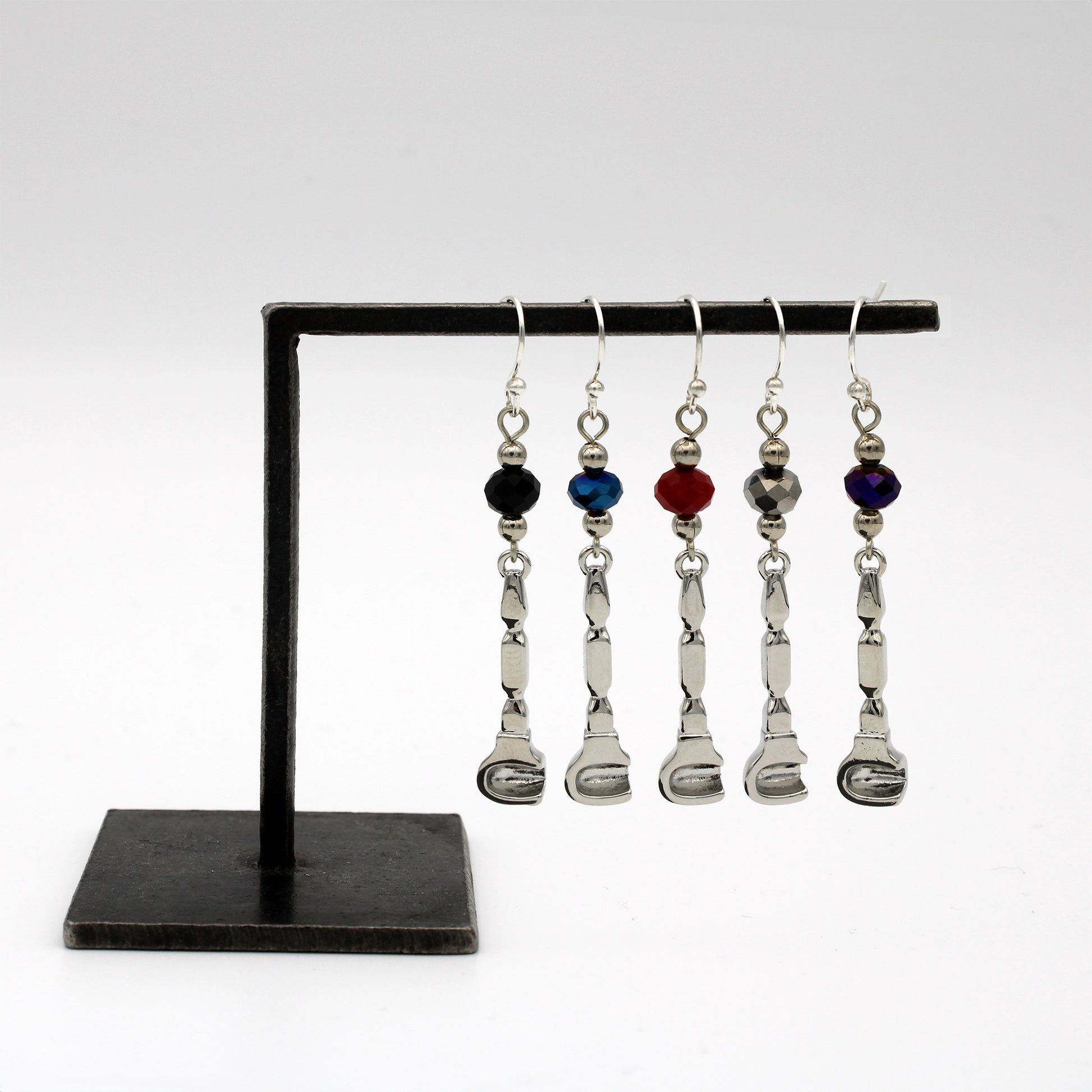 Glassblowing Charm Earrings: Wood Block - Chrysler Museum Shop