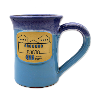 Handmade Chrysler Museum Mug in Powder Blue, by Deneen Pottery - Chrysler Museum Shop