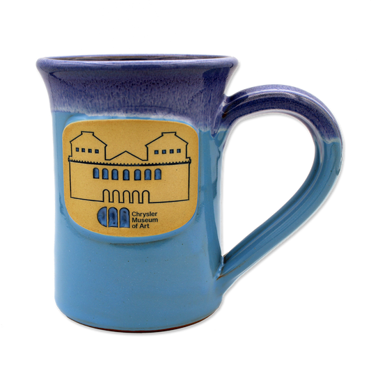 Handmade Chrysler Museum Mug in Powder Blue, by Deneen Pottery - Chrysler Museum Shop