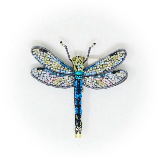Common Hawker Dragonfly Embroidered Brooch