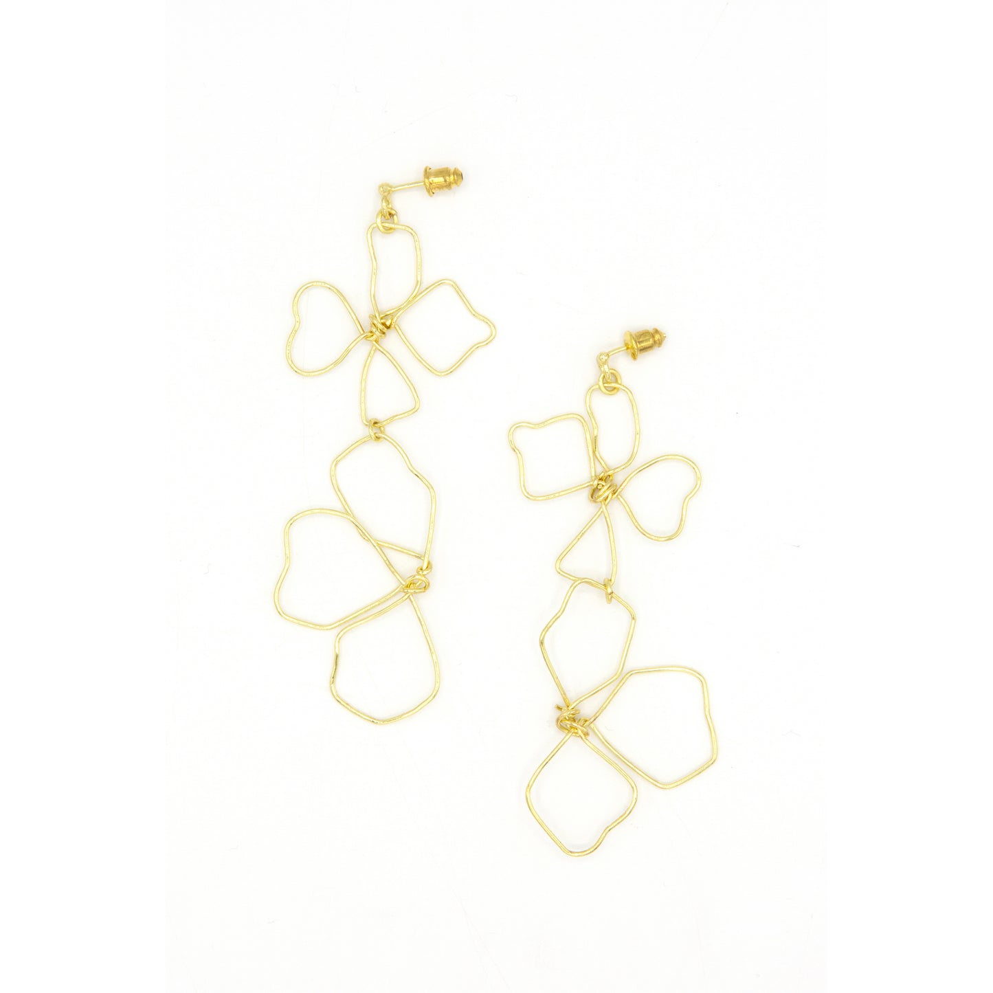 Continuous Line Art Earrings (Wildflowers)