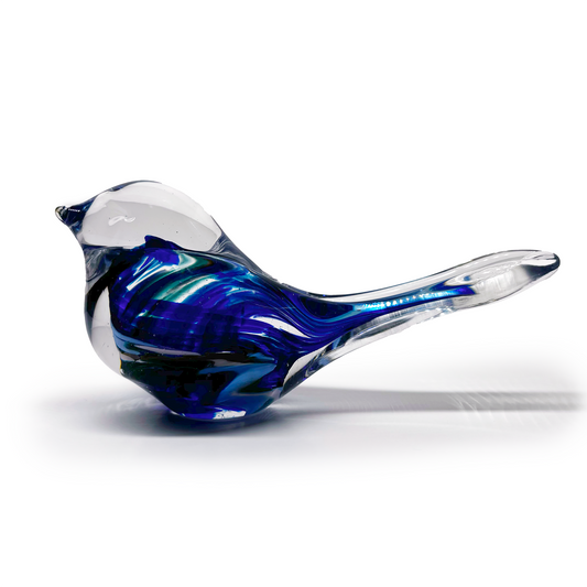 Small Blue Glass Bird by Jonathan Poirier - Chrysler Museum Shop