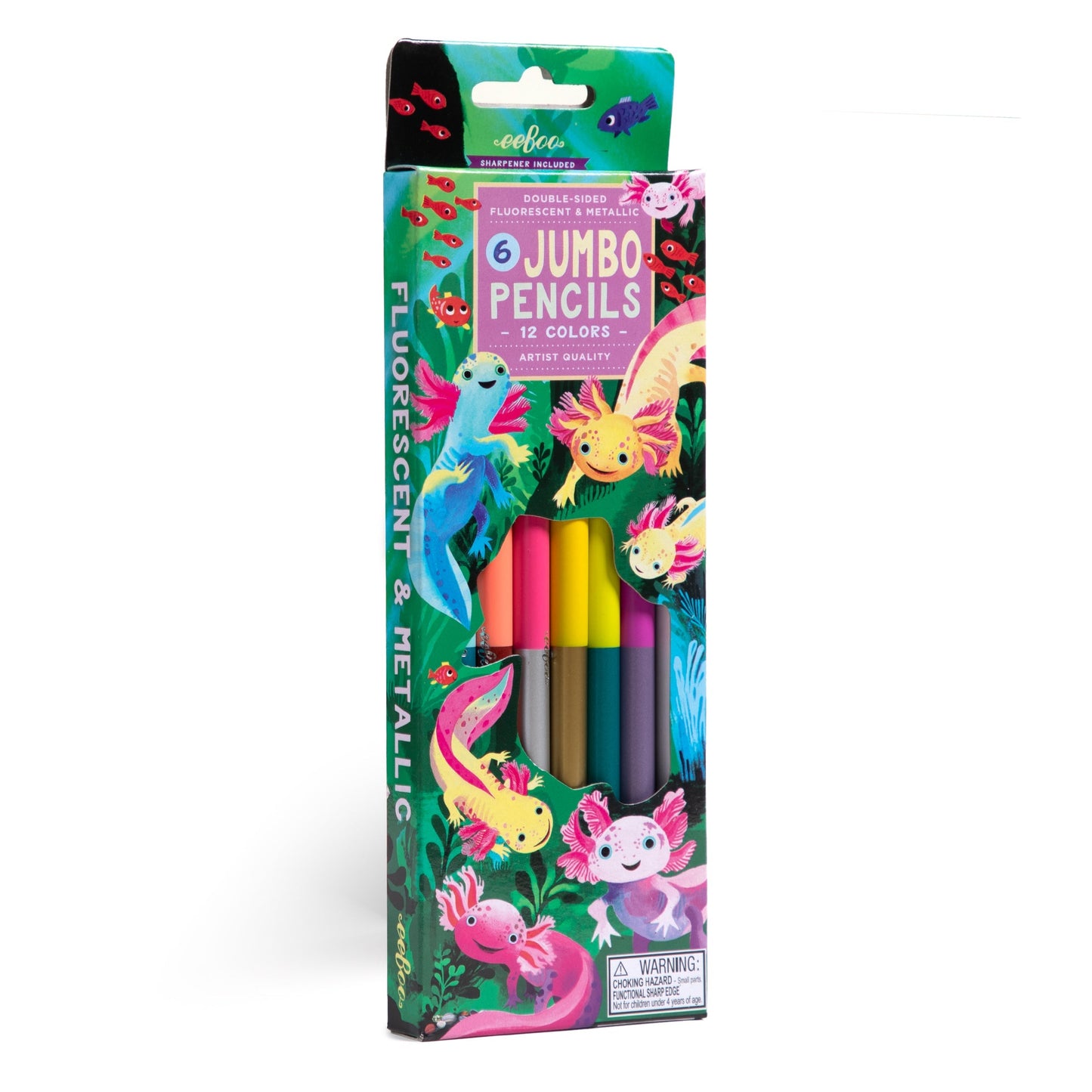 Axolotl 6 Jumbo Special Double-Sided Pencils