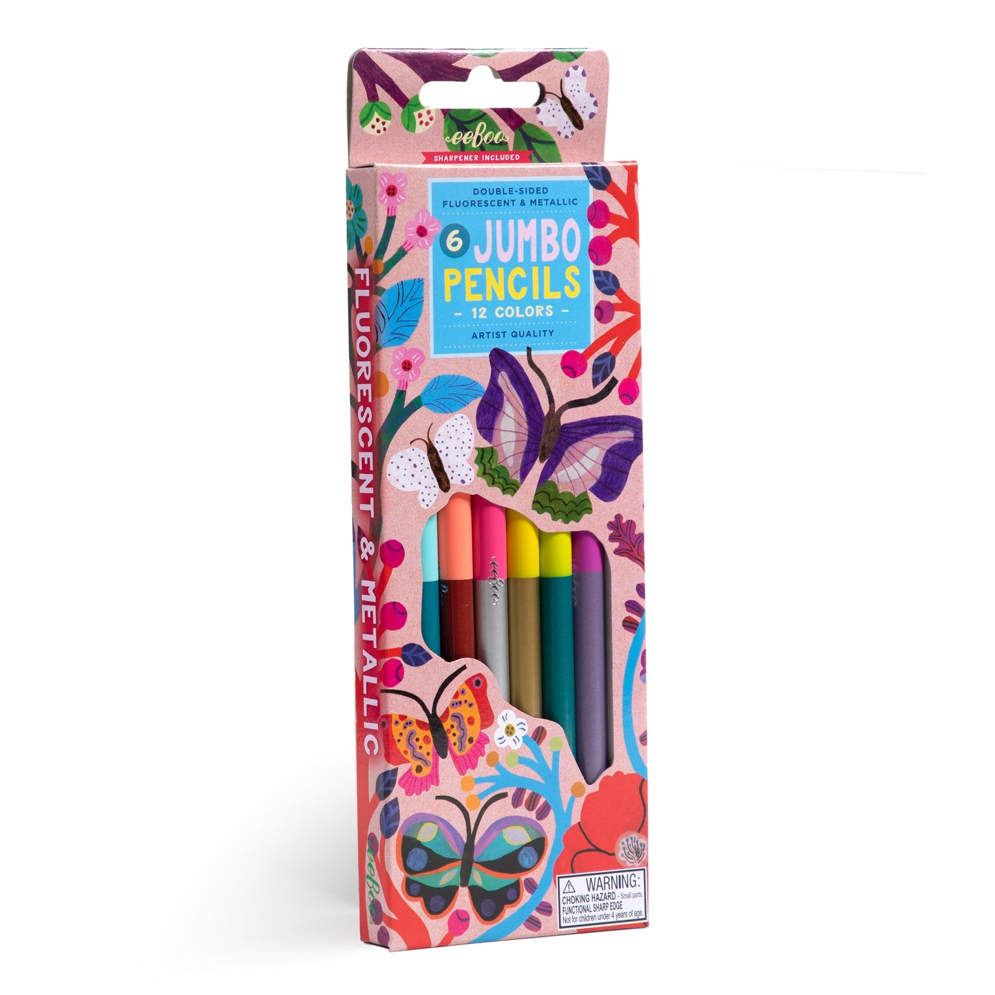 Butterflies 6 Jumbo Special Double-Sided Pencils - Chrysler Museum Shop