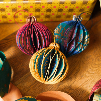 Paper Honeycomb Ornaments