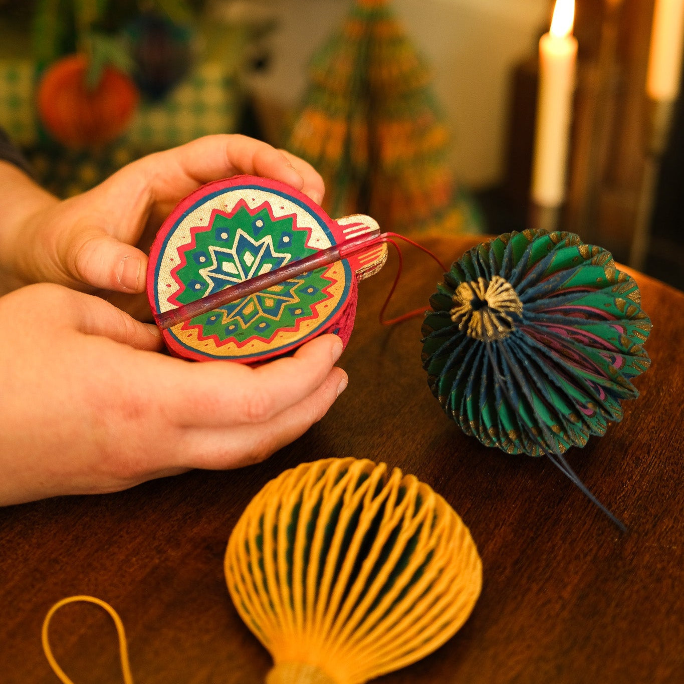 Paper Honeycomb Ornaments