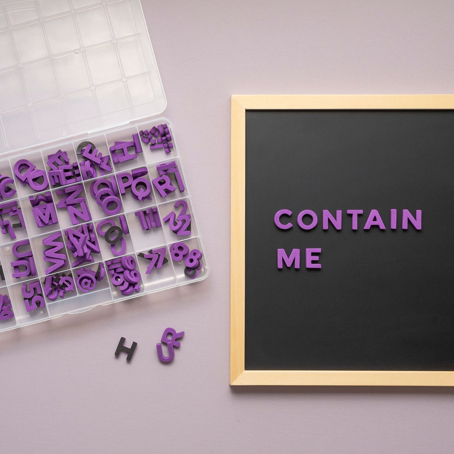 Organizer/Storage Box for Magnetic Letters
