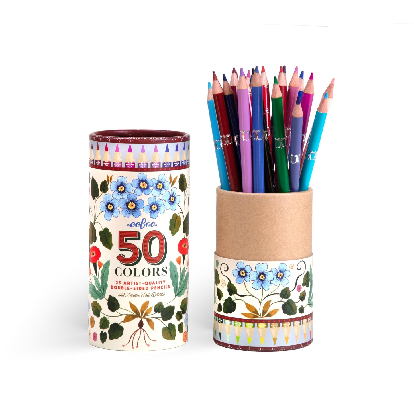 Double-Sided Pencils Canister Set/50 colors by Flora Waycott