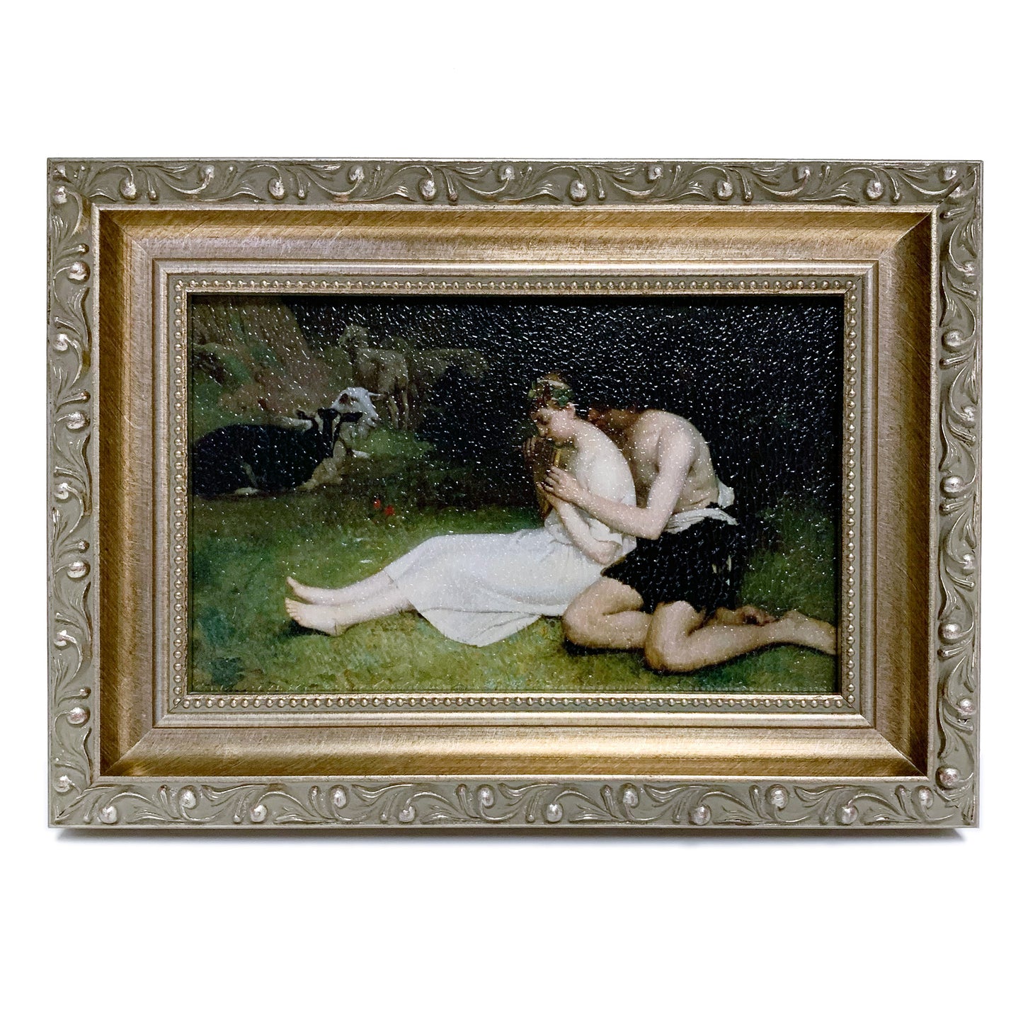 Small Framed Print, Daphnis and Chloë by Jehan-George Vibert