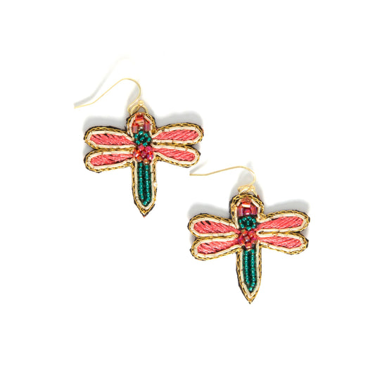 Dragonfly Beaded Earrings - Chrysler Museum Shop