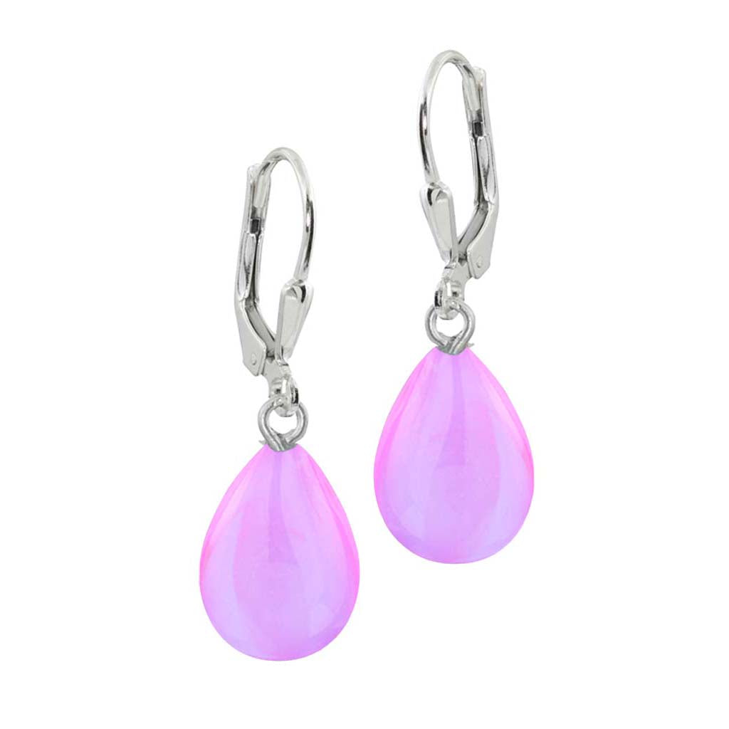 Crystal Drop Earrings - Pink - Chrysler Museum Shop