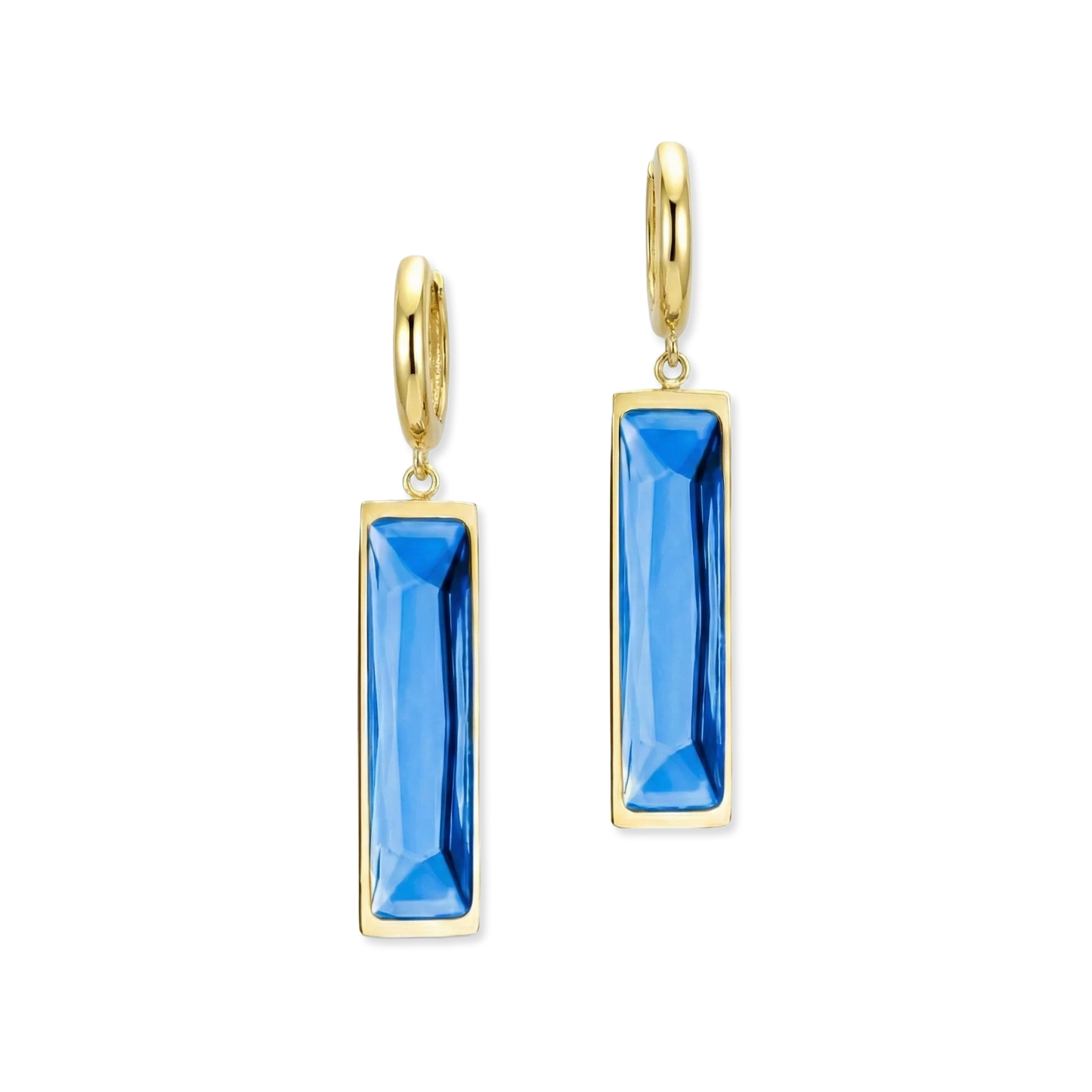 Aurora Crystal Bar Earrings - Gold