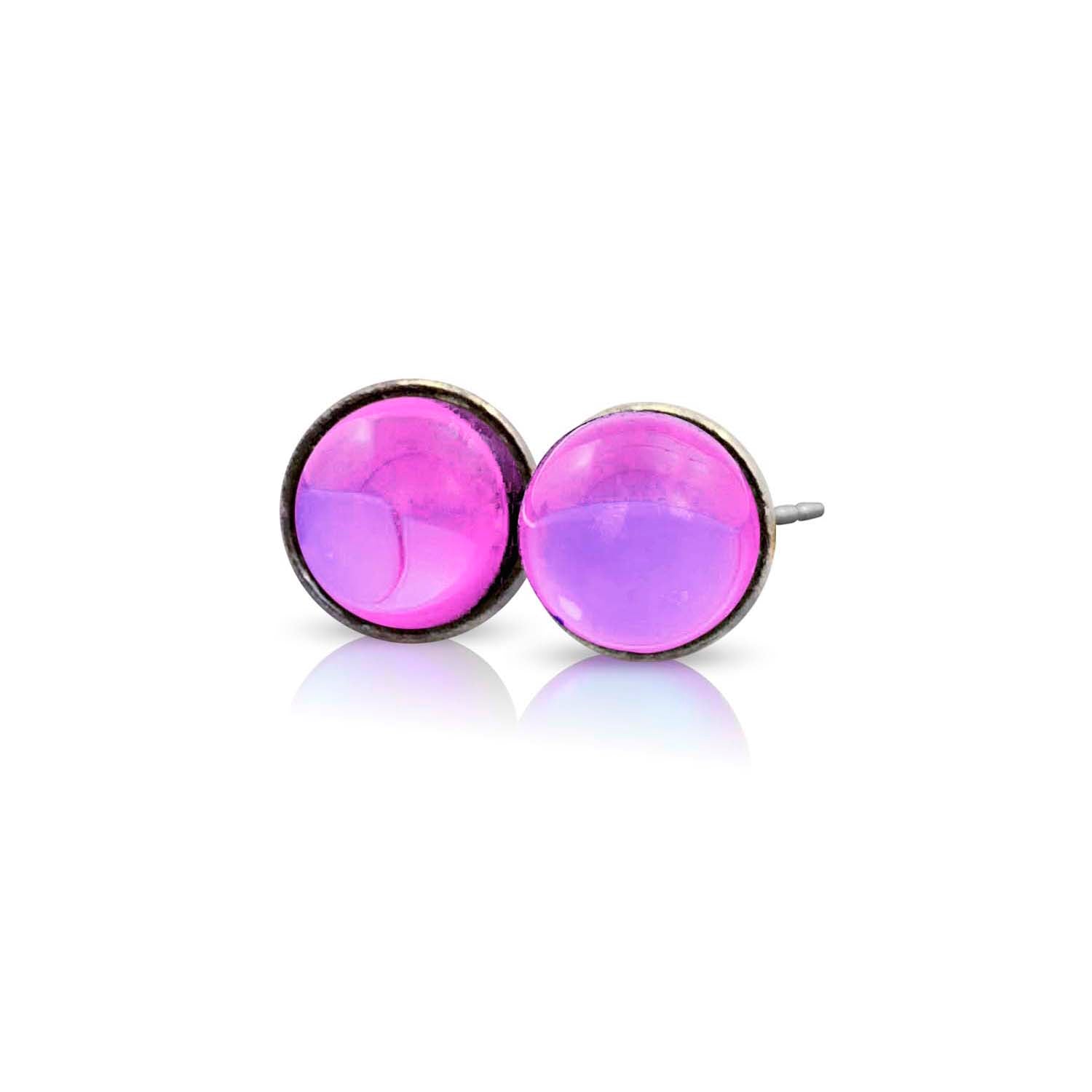 Small Crystal Stud Earrings - Pink - Chrysler Museum Shop