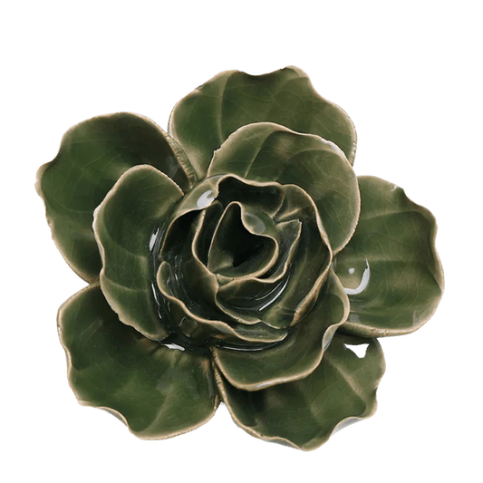 Ceramic Wallflower Fir Green Butterfly Ranunculus