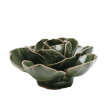 Ceramic Wallflower Fir Green Butterfly Ranunculus