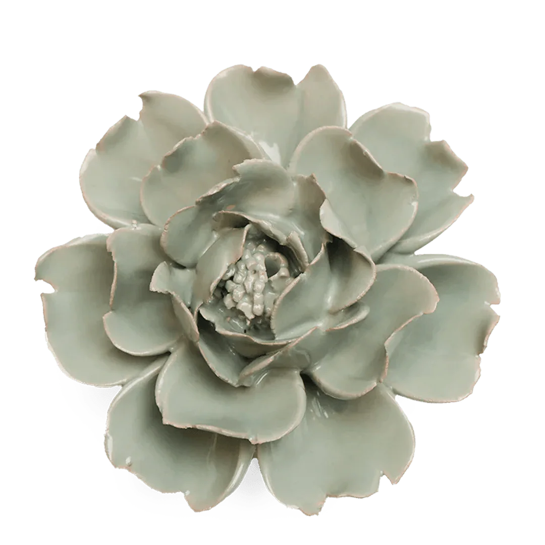 Ceramic Wallflower Pistachio Green Rose