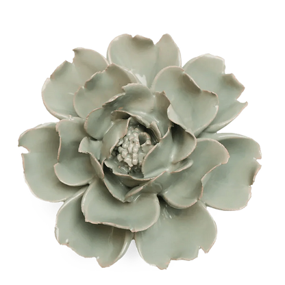 Ceramic Wallflower Pistachio Green Rose