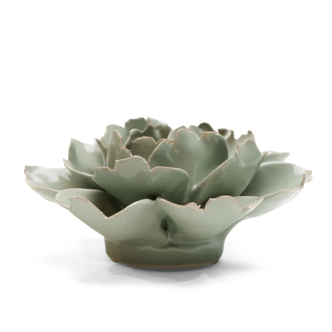 Ceramic Wallflower Pistachio Green Rose