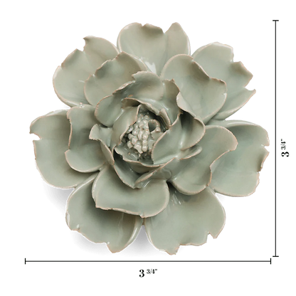 Ceramic Wallflower Pistachio Green Rose