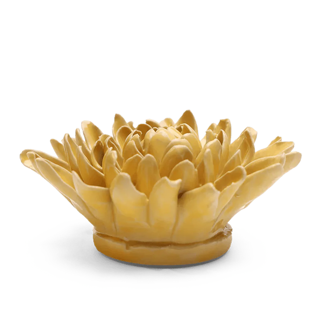 Ceramic Wallflower Buttercup Yellow Chrysanthemum
