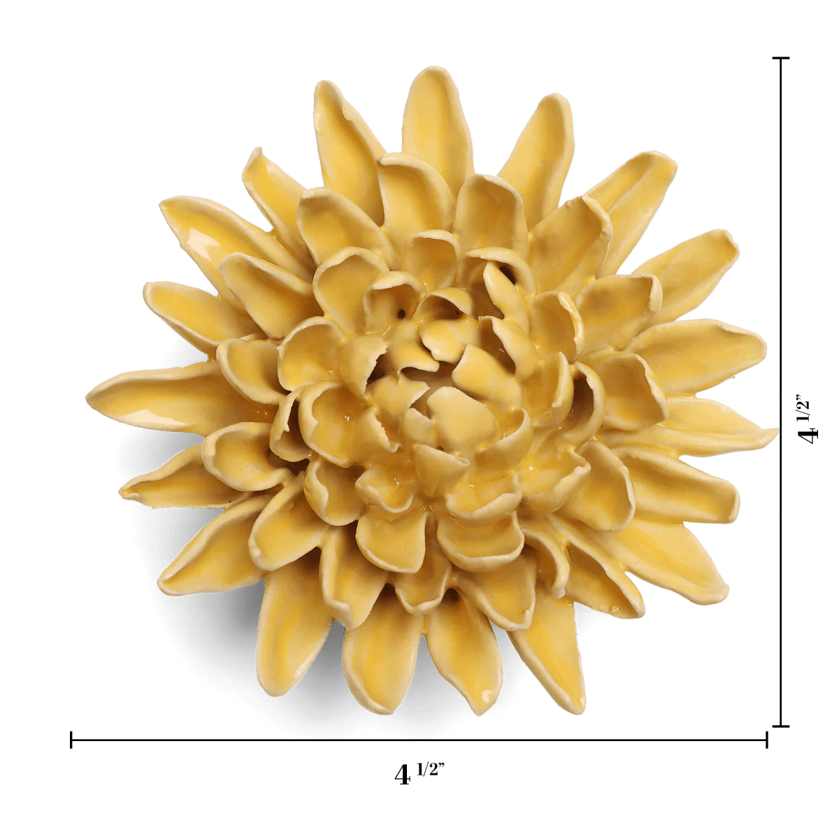 Ceramic Wallflower Buttercup Yellow Chrysanthemum