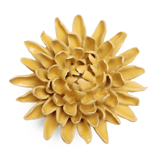 Ceramic Wallflower Buttercup Yellow Chrysanthemum