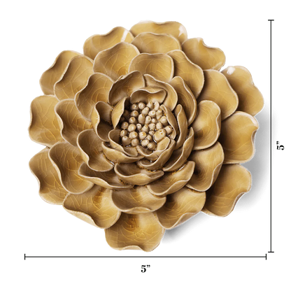 Ceramic Wallflower Caramel Charm Peony