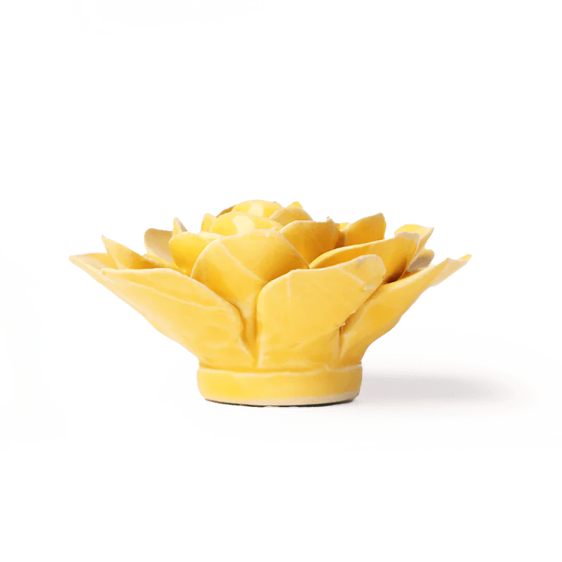 Ceramic Wallflower Burnt Yellow Begonia